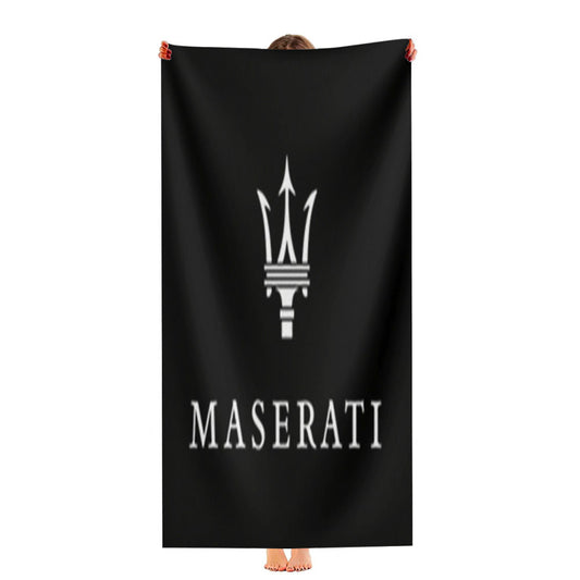 Maserati Cover Logo 2 Ultra-Soft Luxury Bathroom Towels