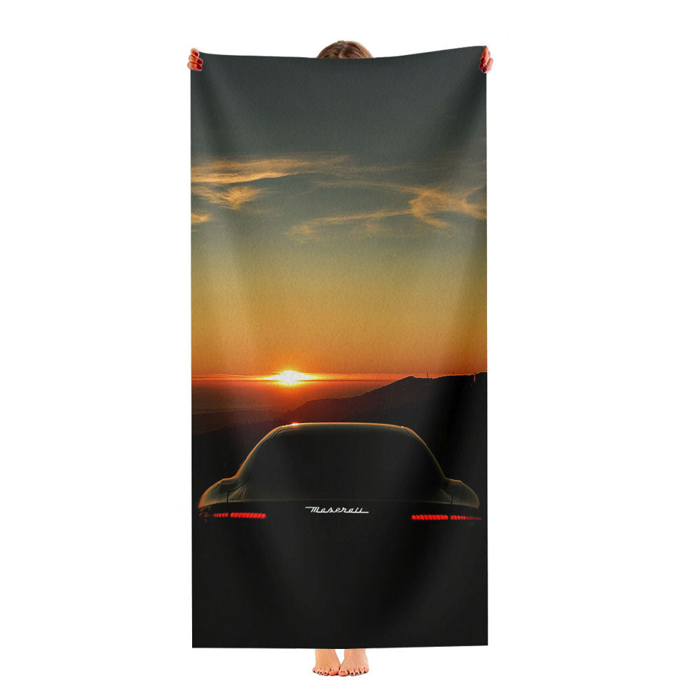 Maserati Sunset Wallpaper Ultra-Soft Luxury Bathroom Towels