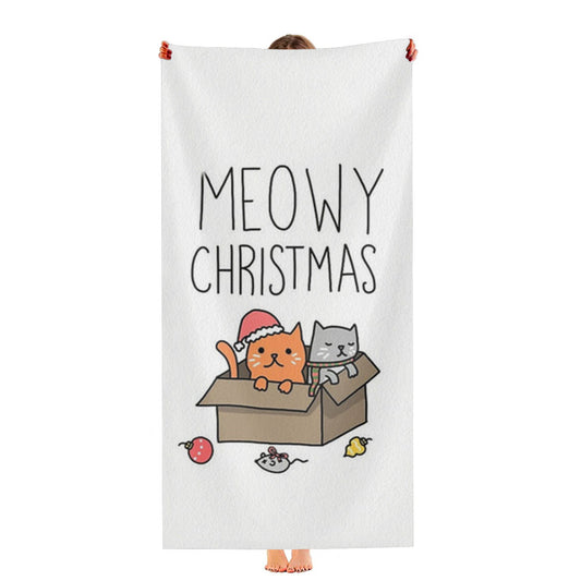 Meowy Christmas Ultra-Soft Luxury Bathroom Towels
