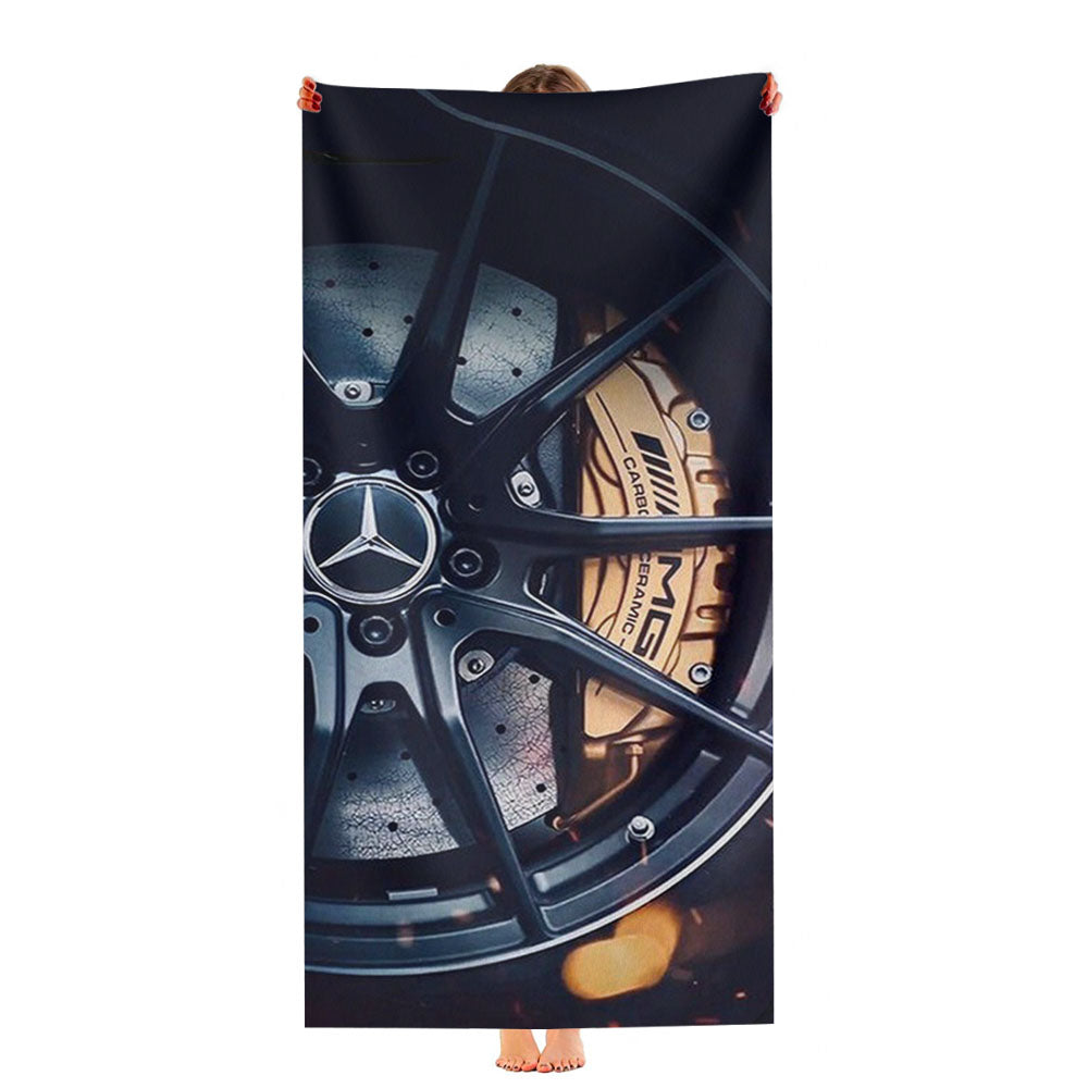 Mercedes Benz Amg Rim Logo Ultra-Soft Luxury Bathroom Towels