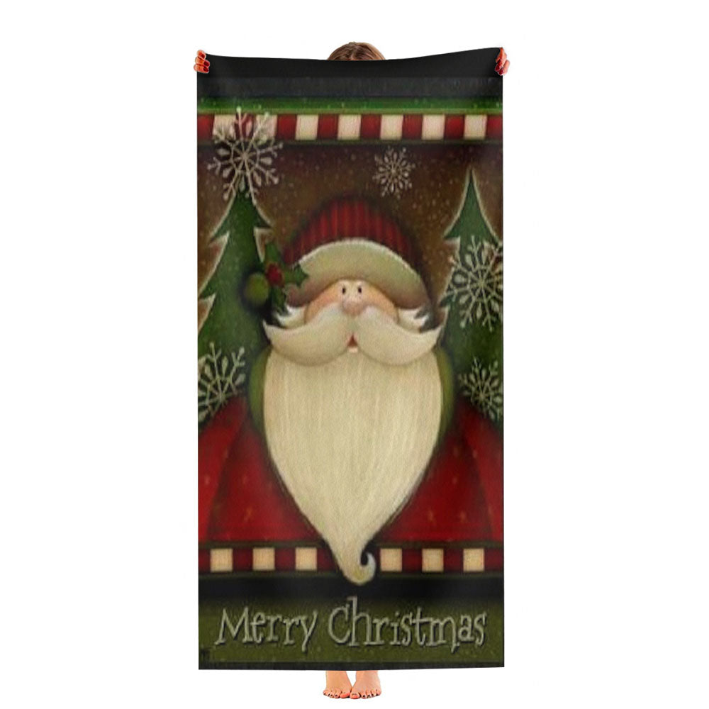 Merry Christmas Santa Ultra-Soft Luxury Bathroom Towels