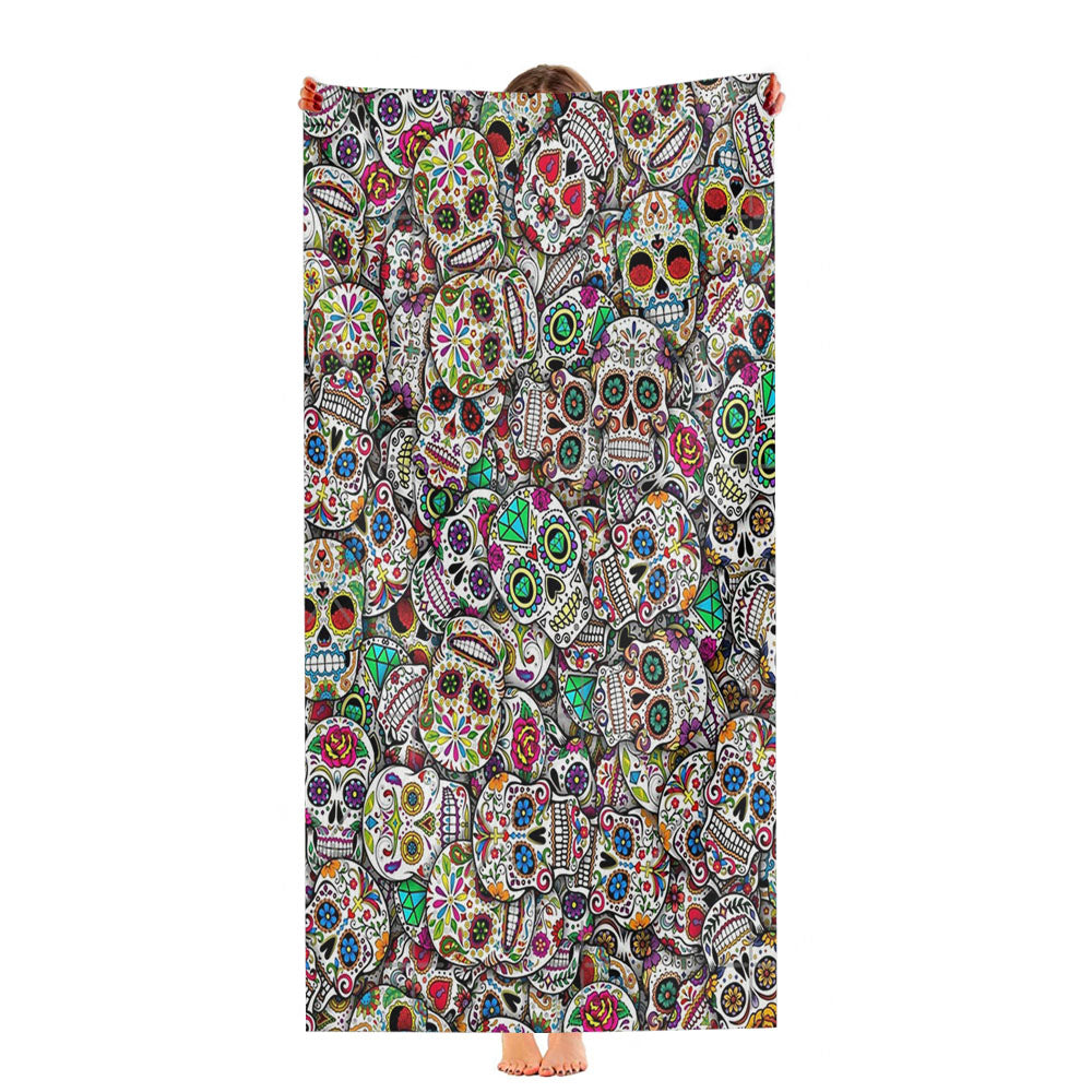 Mexican Sugar Skulls Grateful Dead Ultra-Soft Luxury Bathroom Towels