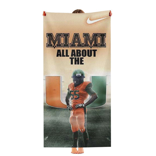 Miami Hurricanes All About Ultra-Soft Luxury Bathroom Towels