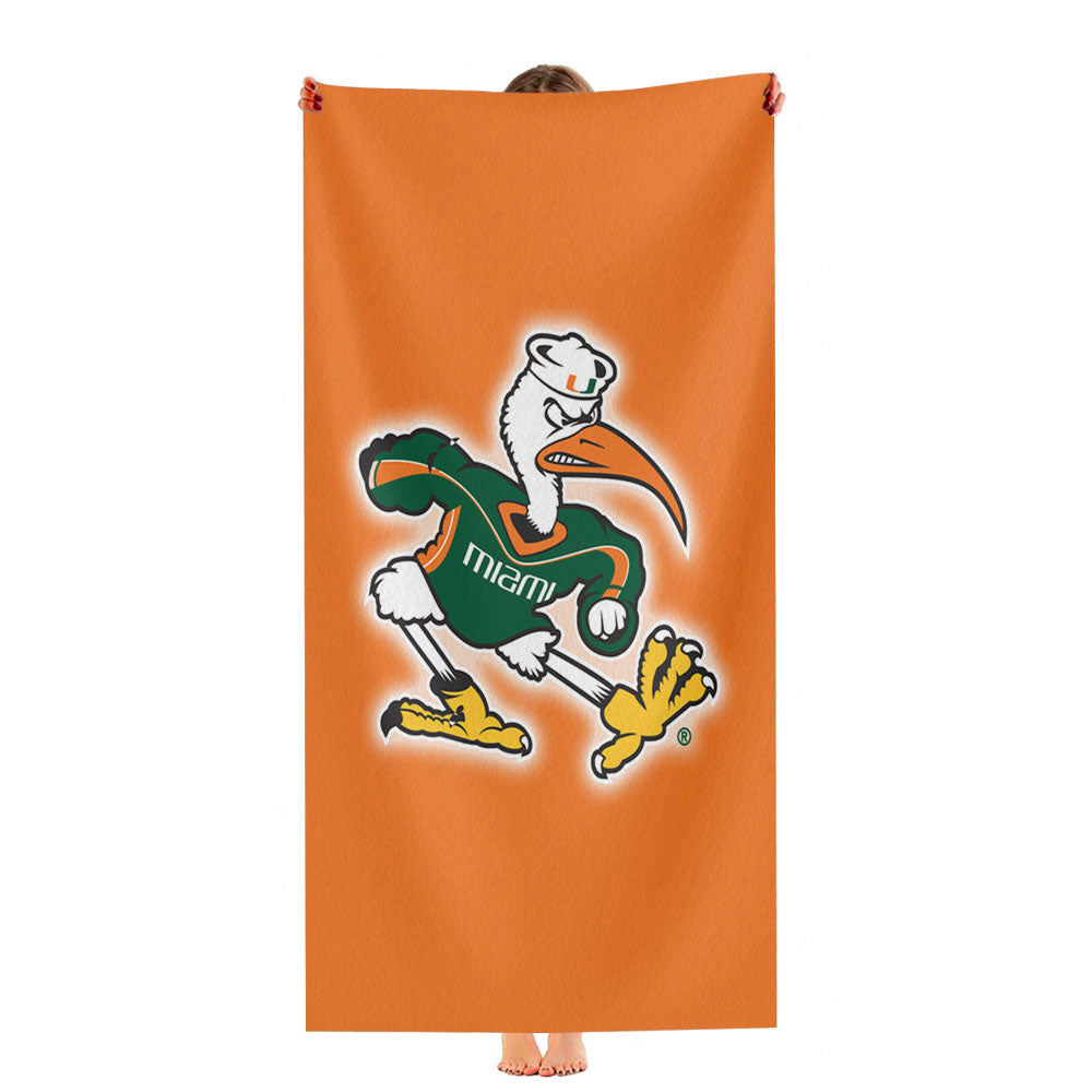 Miami Hurricanes Logo Ultra-Soft Luxury Bathroom Towels