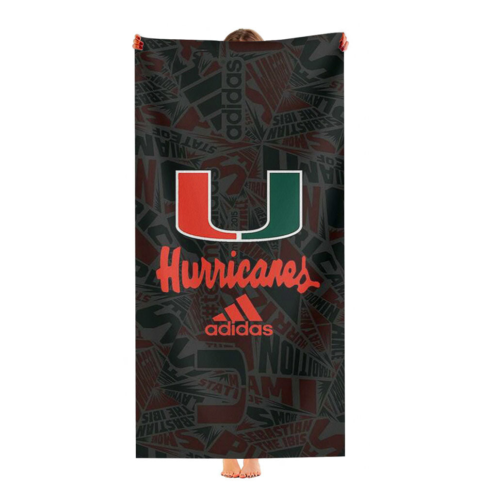 Miami Hurricanes Um Adidas Ultra-Soft Luxury Bathroom Towels