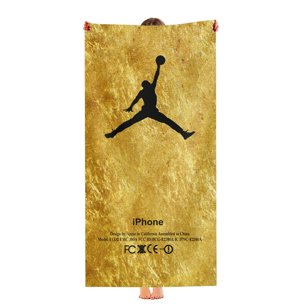 Michael Jordan Golden Gold Pattern Ultra-Soft Luxury Bathroom Towels