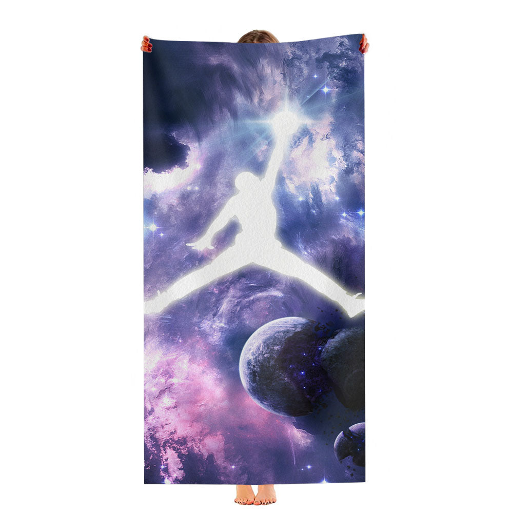 Michael Jordan In Galaxy Nebula Ultra-Soft Luxury Bathroom Towels