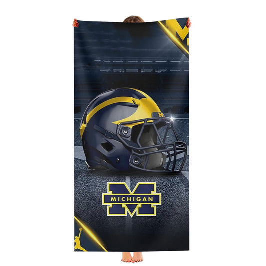 Michigan Wolverines Football 3 Ultra-Soft Luxury Bathroom Towels
