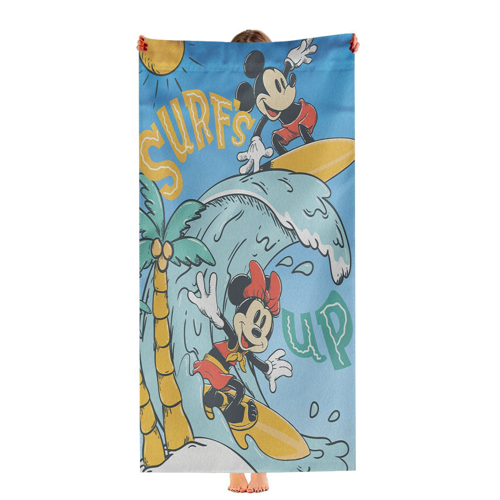 Mickey Mouse And Minnie Mouse Summer Ultra-Soft Luxury Bathroom Towels