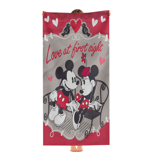 Mickey Mouse And Minnie Mouse Valentines Day Ultra-Soft Luxury Bathroom Towels
