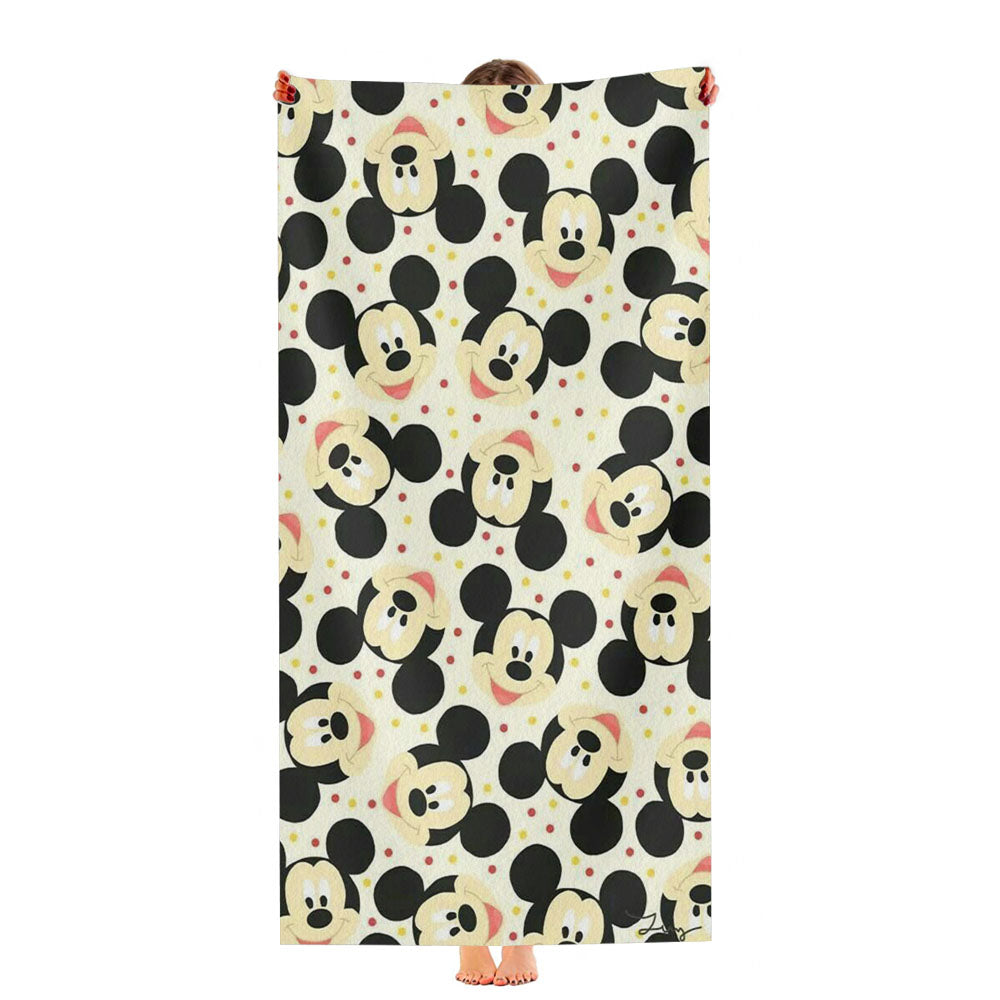 Mickey Mouse Disney Pattern Ultra-Soft Luxury Bathroom Towels