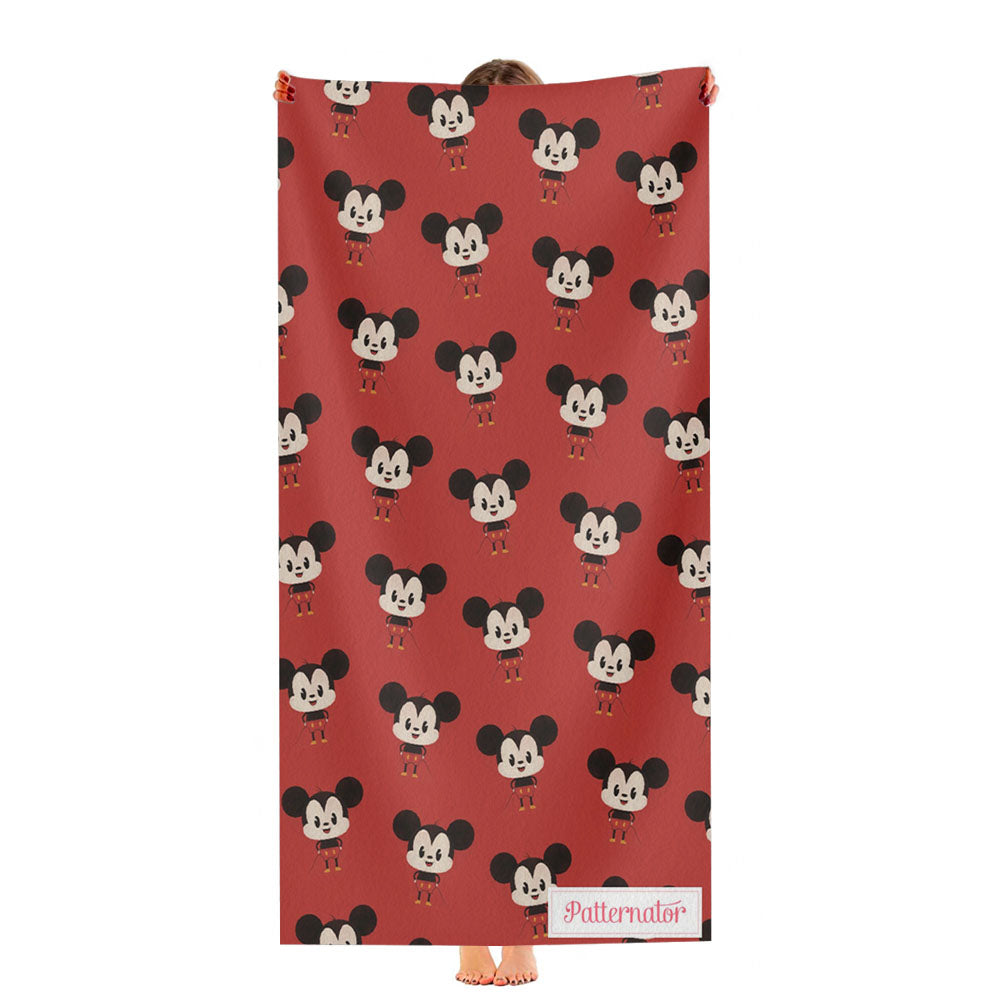 Mickey Mouse Minimalist Pattern Ultra-Soft Luxury Bathroom Towels