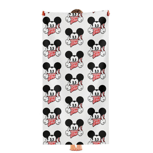 Mickey Mouse Obey Pattern Ultra-Soft Luxury Bathroom Towels