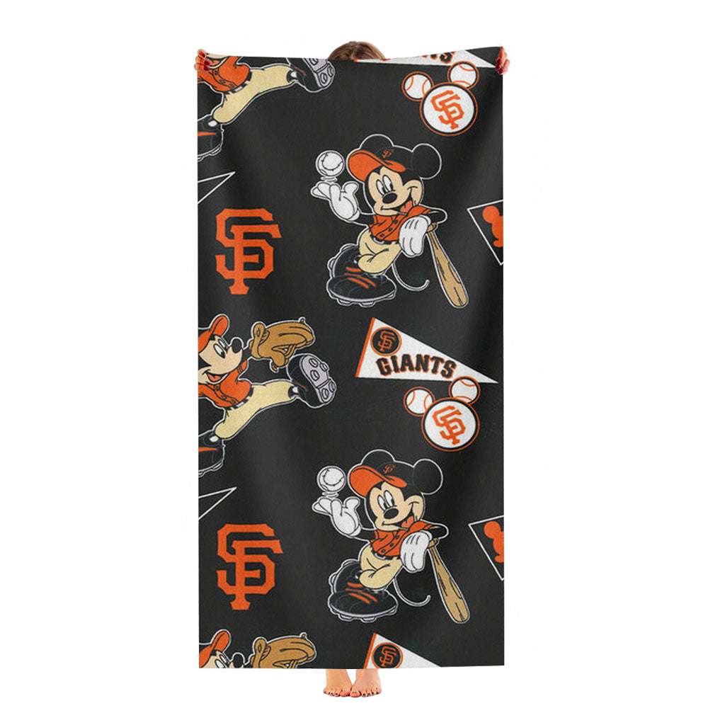Mickey Mouse San Francisco Giants Ultra-Soft Luxury Bathroom Towels