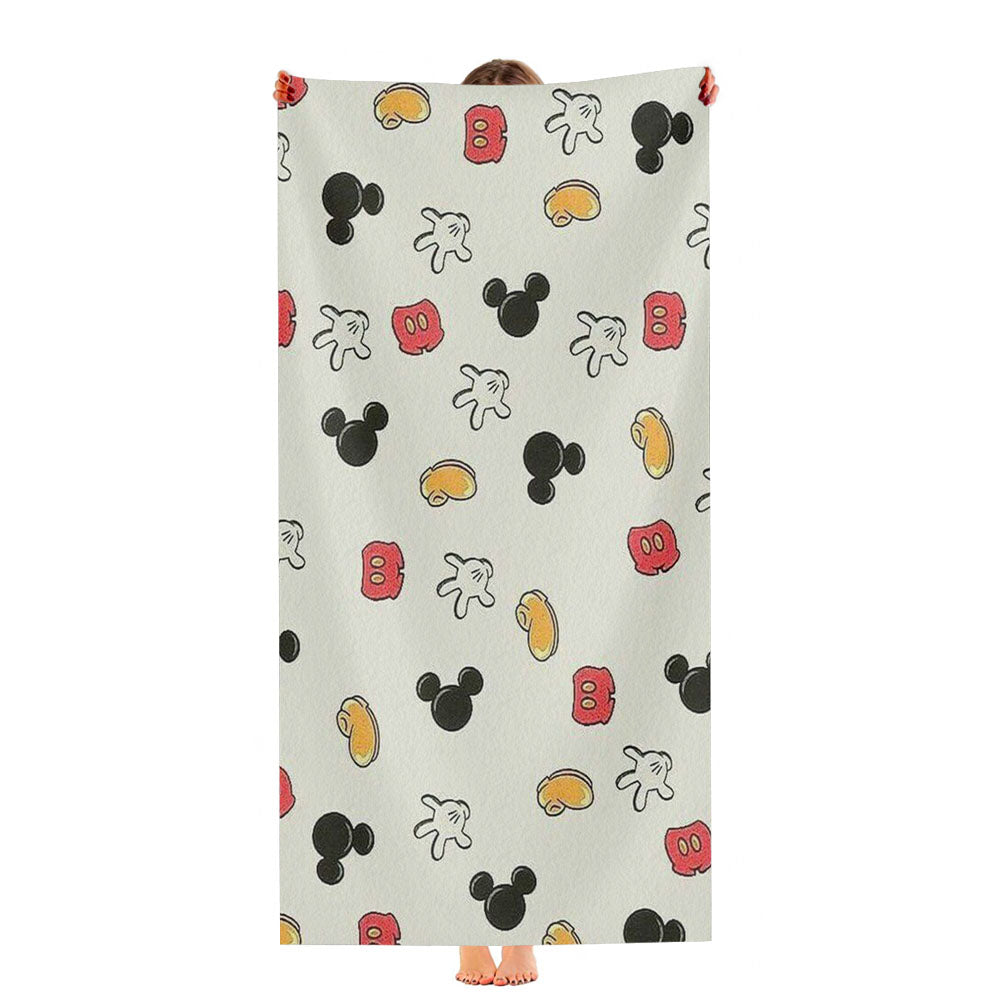 Mickey Pattern Back Case Phone Ultra-Soft Luxury Bathroom Towels