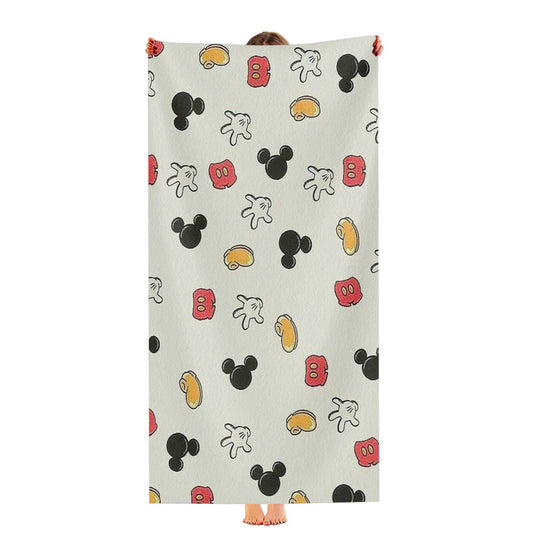 Mickey Pattern Back Case Phone Ultra-Soft Luxury Bathroom Towels