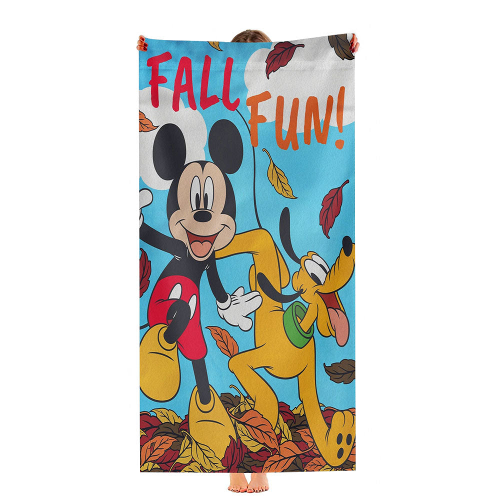 Mickey Pluto Fall Ultra-Soft Luxury Bathroom Towels