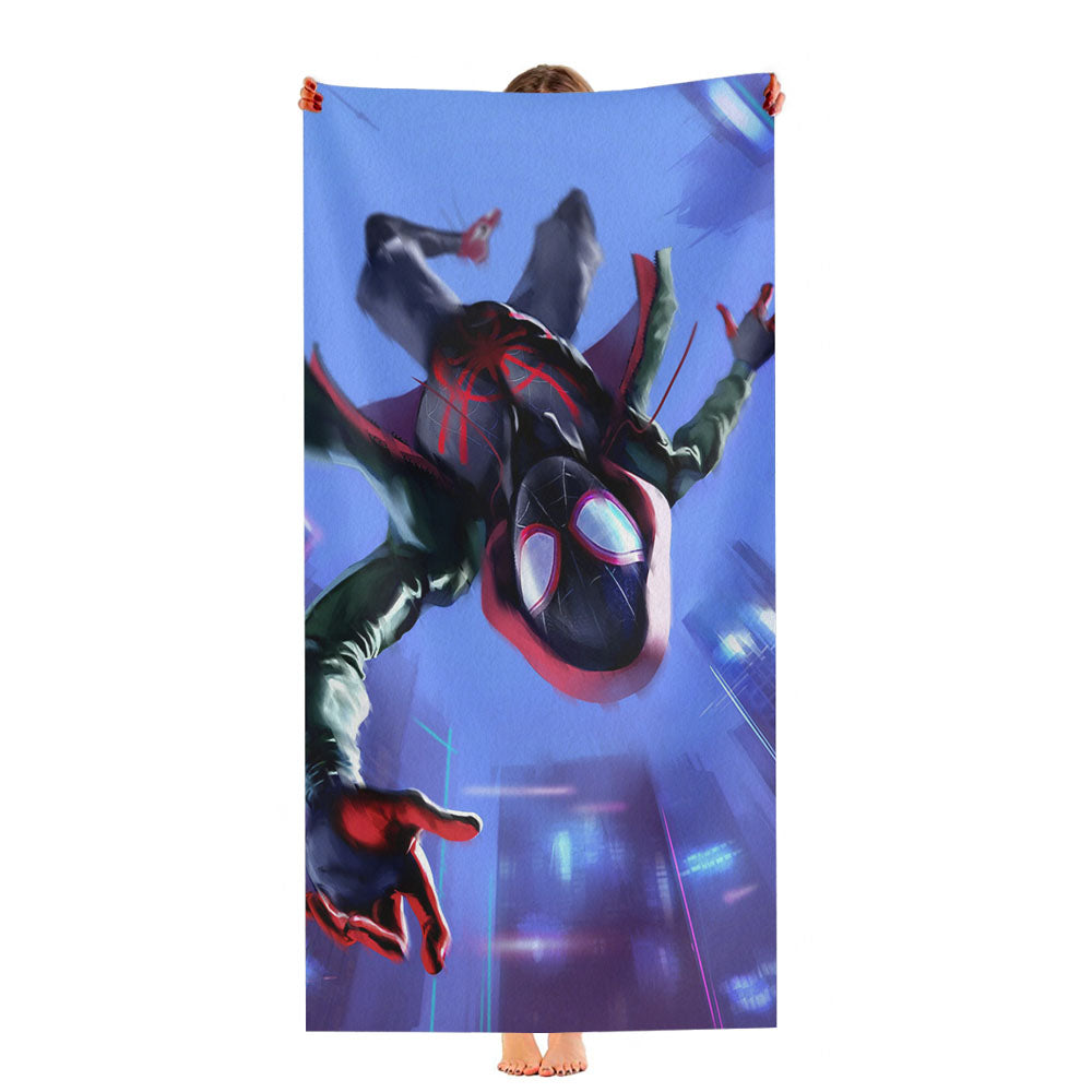 Miles Morales In Spider Man Into The Spider Verse Ultra-Soft Luxury Bathroom Towels