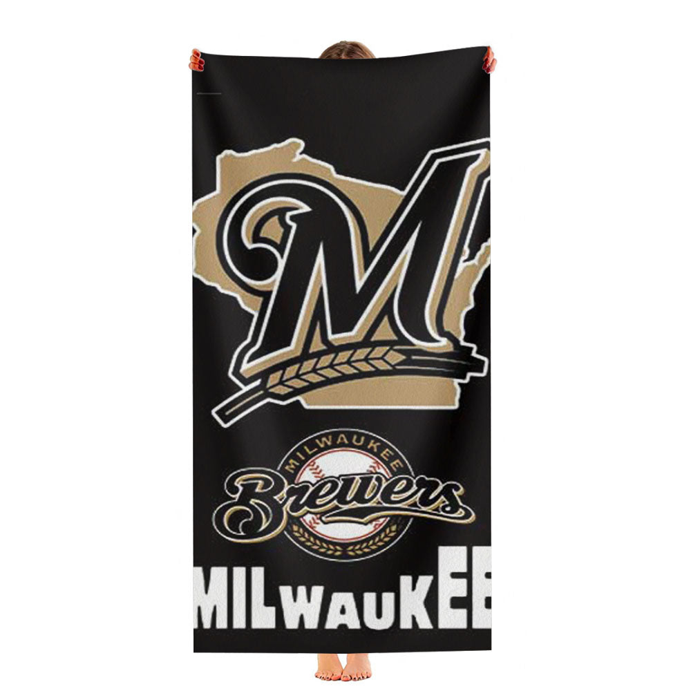 Milwaukee Brewers Logos Ultra-Soft Luxury Bathroom Towels