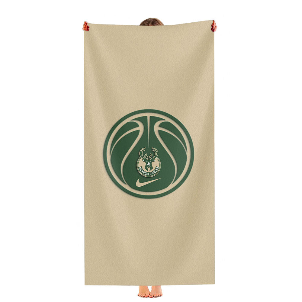 Milwaukee Bucks Basketball Logo Ultra-Soft Luxury Bathroom Towels