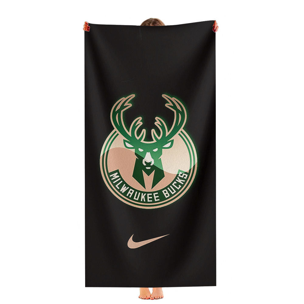 Milwaukee Bucks Logo 1 Ultra-Soft Luxury Bathroom Towels