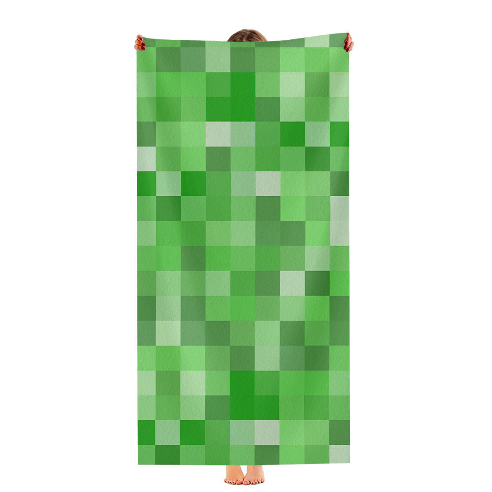 Minecraft Pattern Ultra-Soft Luxury Bathroom Towels
