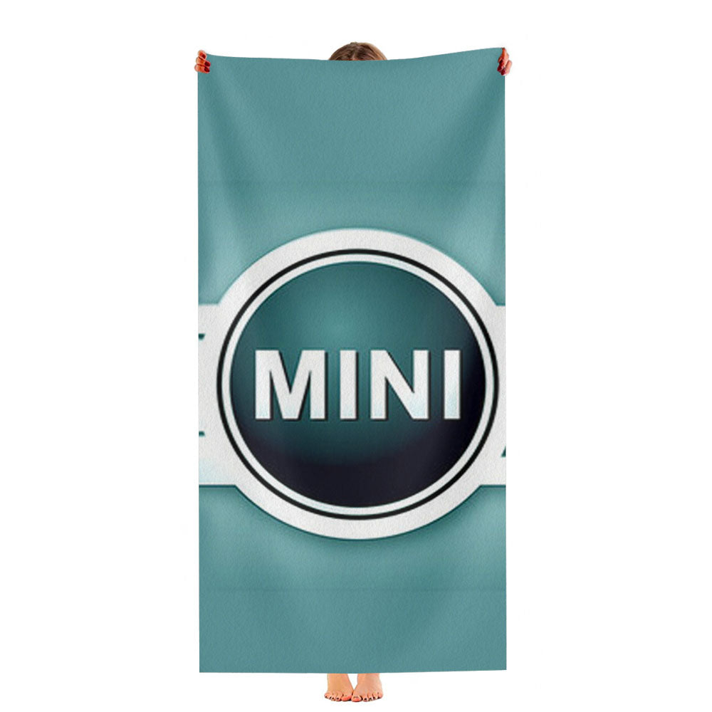 Mini Cooper Blue Logo Ultra-Soft Luxury Bathroom Towels