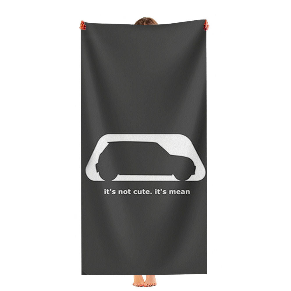 Mini Cooper Its Not Cute Its Mean Ultra-Soft Luxury Bathroom Towels