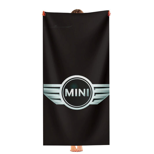 Mini Cooper Logo Black Ultra-Soft Luxury Bathroom Towels
