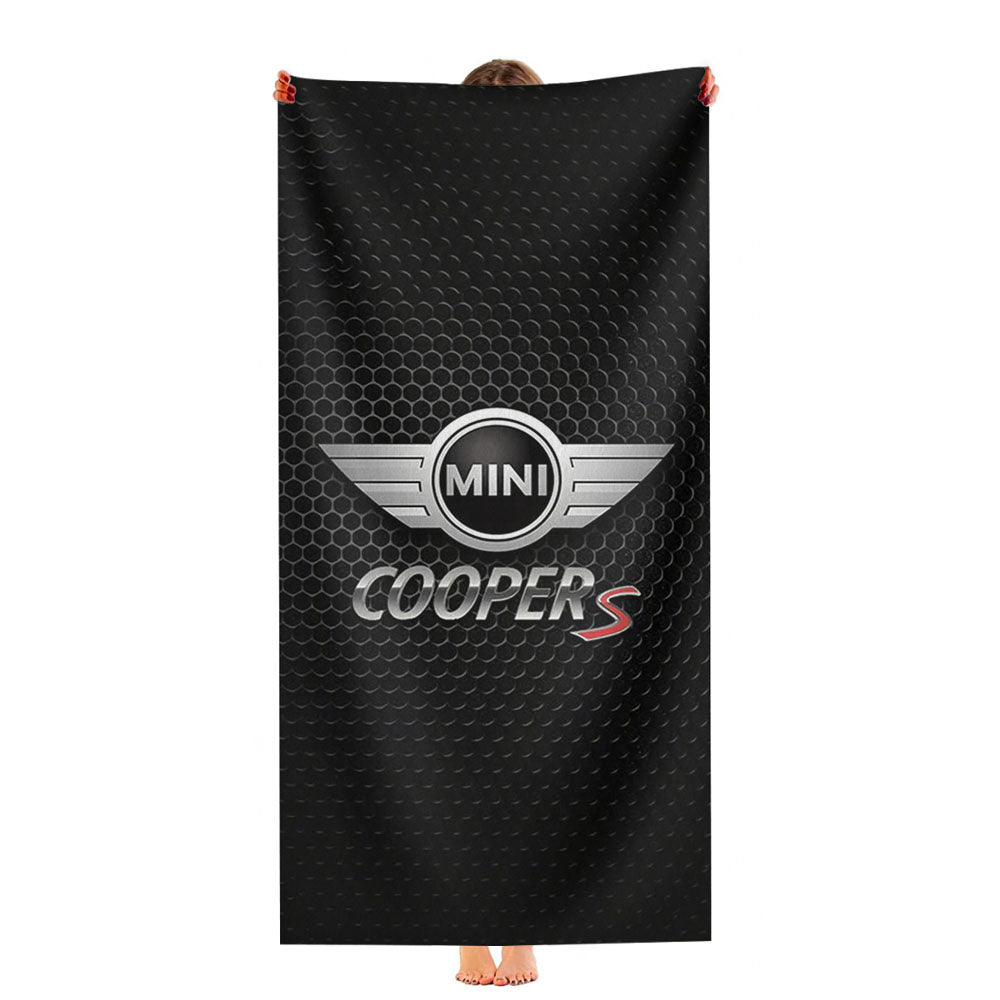 Mini Cooper S Metal Logo Ultra-Soft Luxury Bathroom Towels