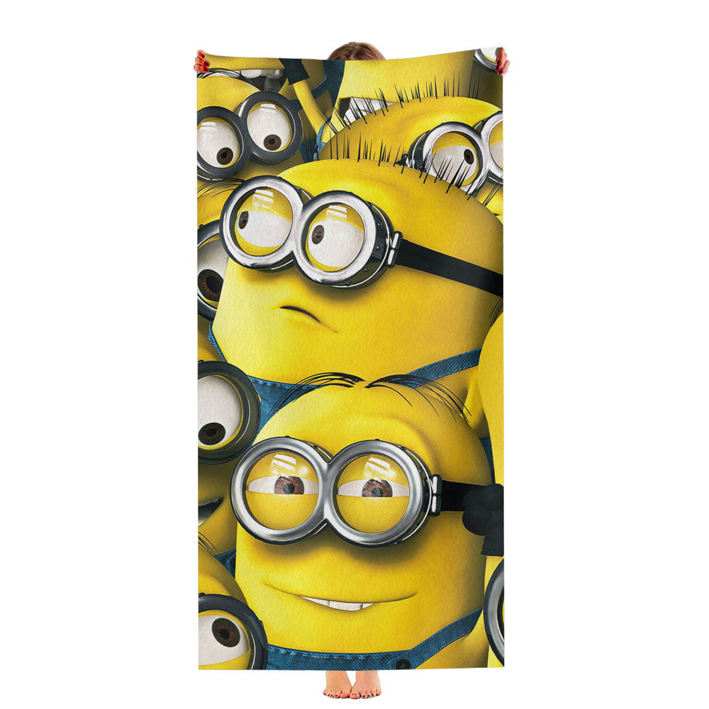 Minion Pattern Funny Ultra-Soft Luxury Bathroom Towels