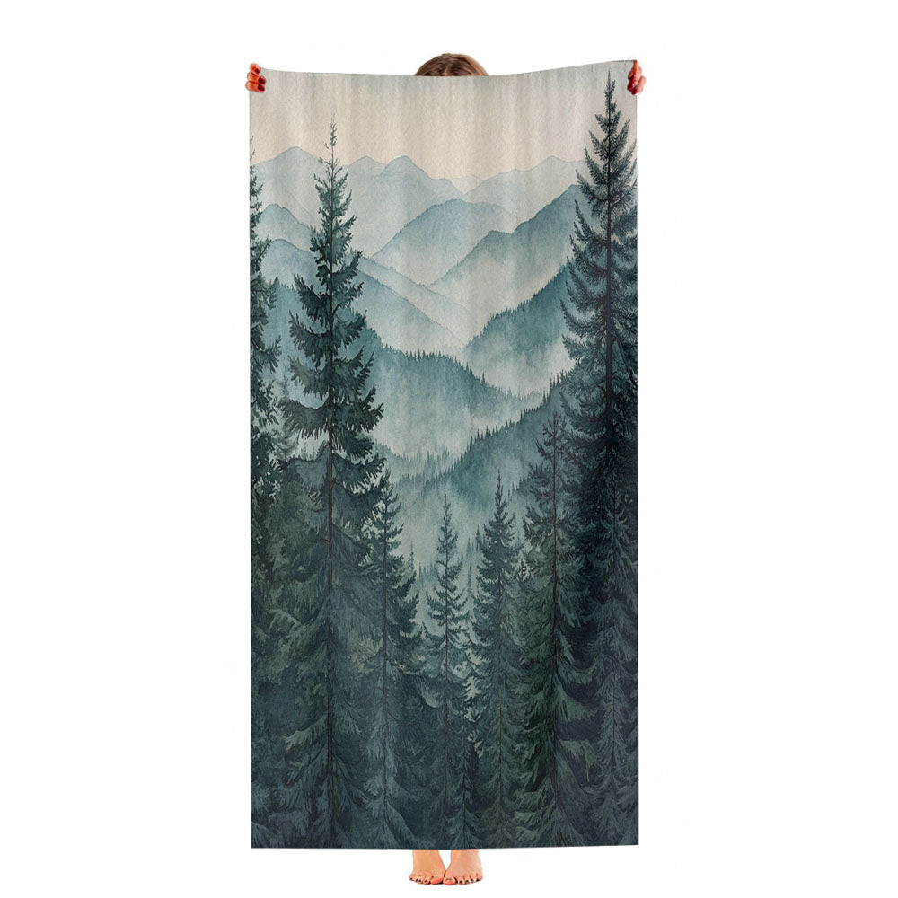 Misty Mountain Forest Ultra-Soft Luxury Bathroom Towels