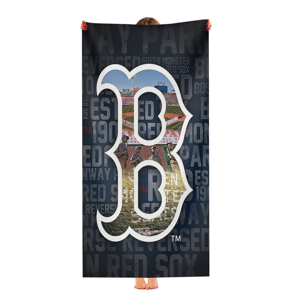 Mlb Boston Red Sox Reversed Ultra-Soft Luxury Bathroom Towels