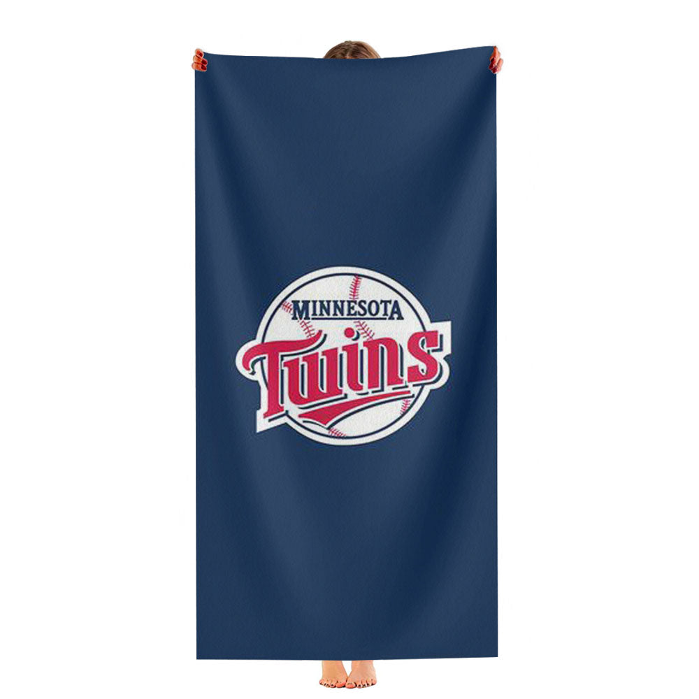 Mlb Minnesota Twins Logo Blue Ultra-Soft Luxury Bathroom Towels
