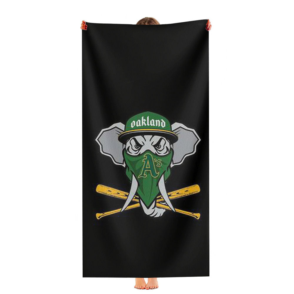 Mlb Oakland Athletics Elephant Logo Ultra-Soft Luxury Bathroom Towels