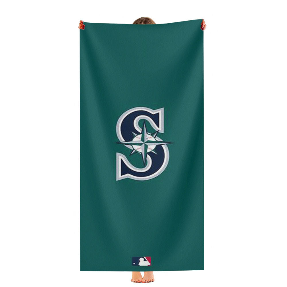 Mlb Seattle Mariners Green Ultra-Soft Luxury Bathroom Towels