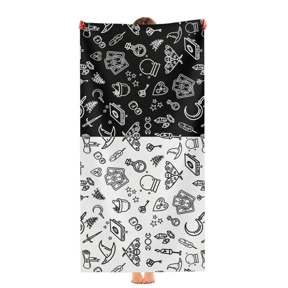 Modern Witch Pattern Ultra-Soft Luxury Bathroom Towels