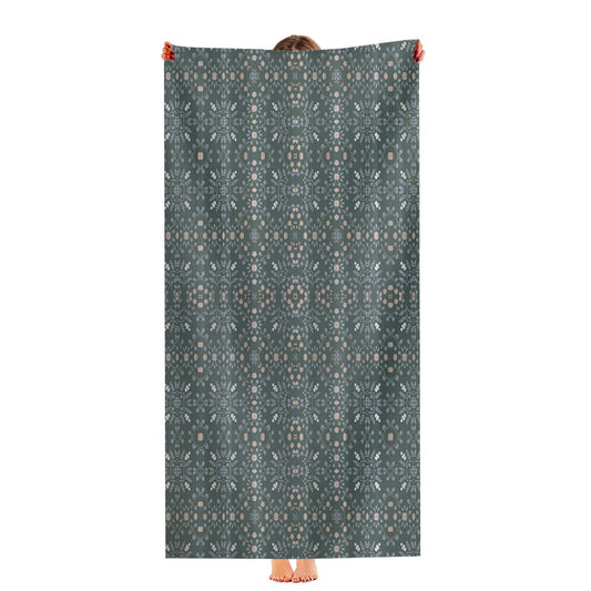 Moody Dark Blue Floral Ultra-Soft Luxury Bathroom Towels