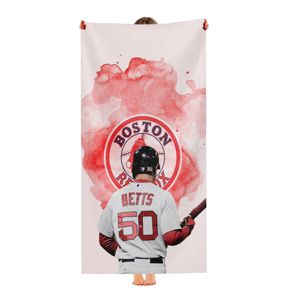 Mookie Betts Boston Red Sox Ultra-Soft Luxury Bathroom Towels