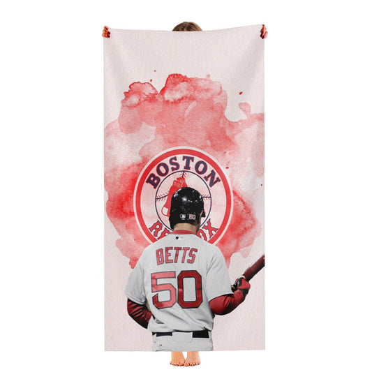 Mookie Betts Boston Red Sox Ultra-Soft Luxury Bathroom Towels