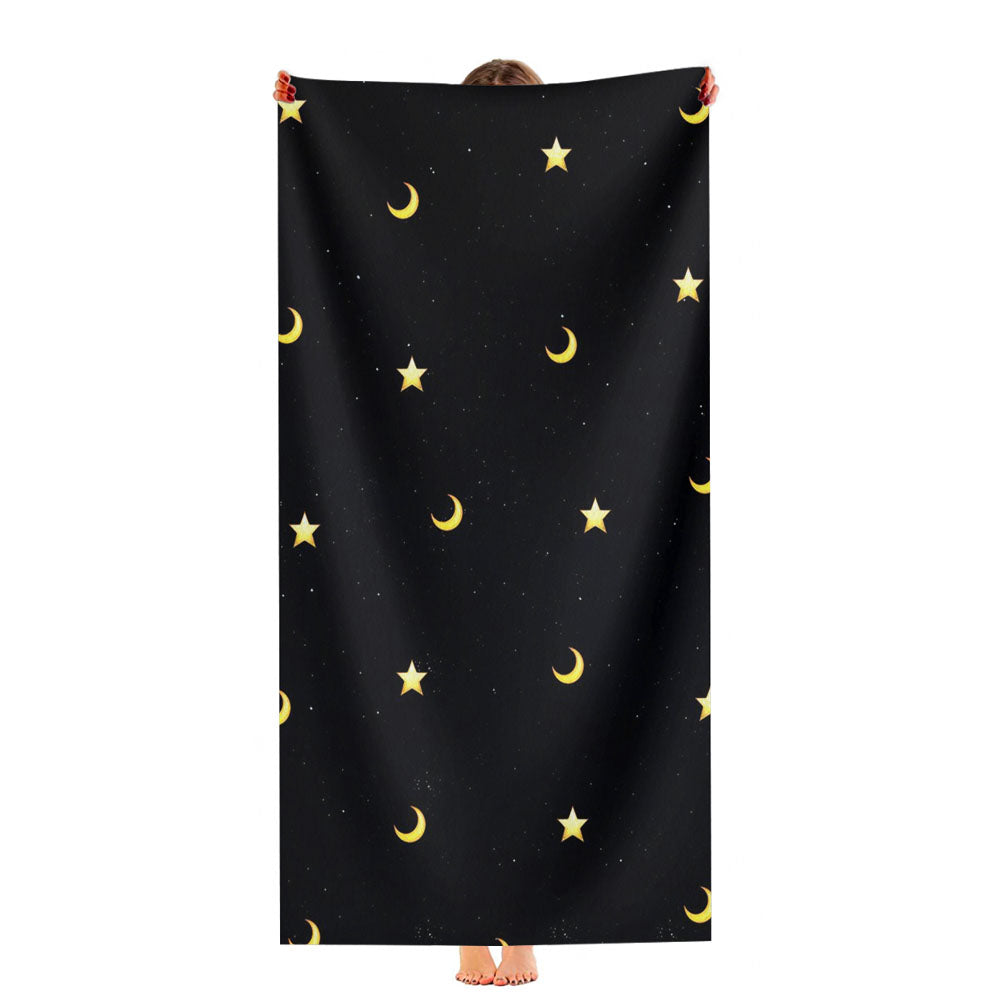 Moon And Star Pattern Ultra-Soft Luxury Bathroom Towels