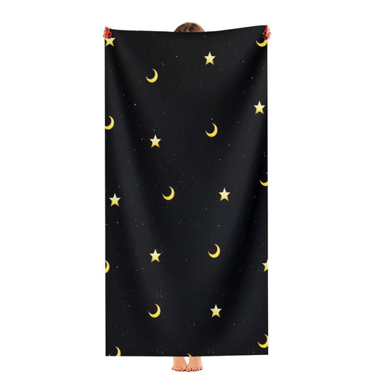 Moon And Star Pattern Ultra-Soft Luxury Bathroom Towels