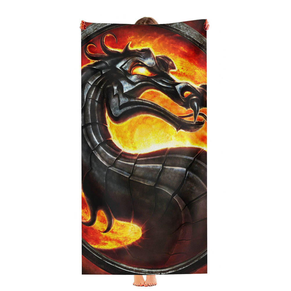 Mortal Kombat Dragon Game Ultra-Soft Luxury Bathroom Towels