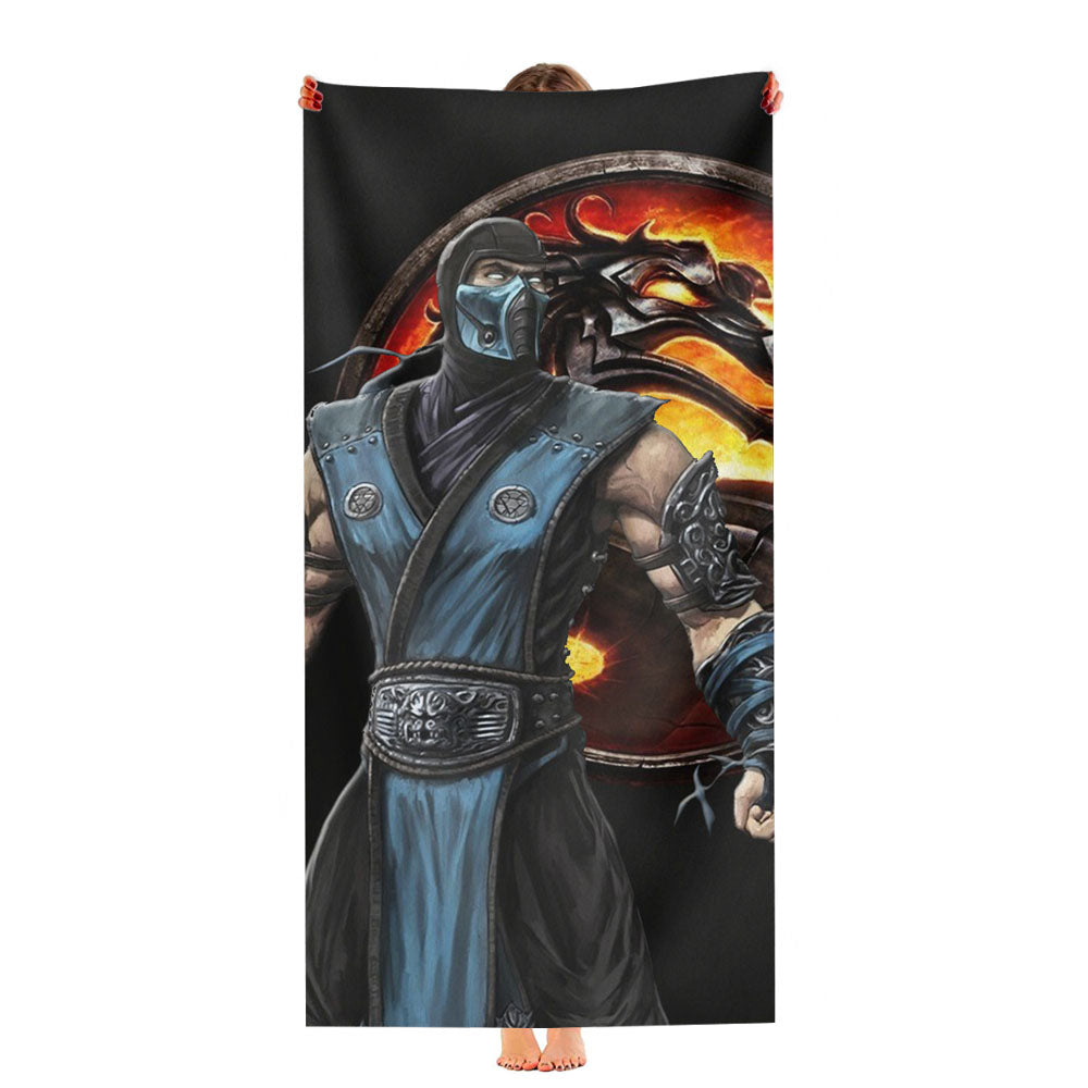 Mortal Kombat Sub Zero Dragon Logo Ultra-Soft Luxury Bathroom Towels