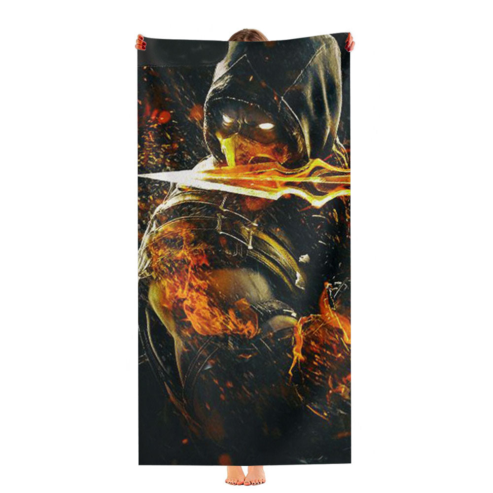 Mortal Kombat X Scorpion Blade Ultra-Soft Luxury Bathroom Towels