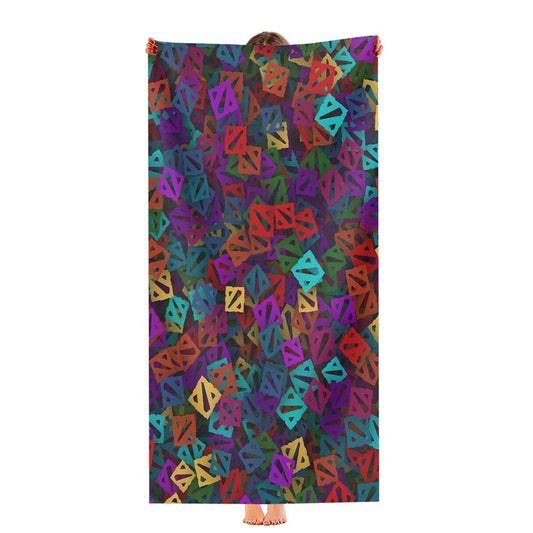 Multicolor Dota Logo Pattern Ultra-Soft Luxury Bathroom Towels