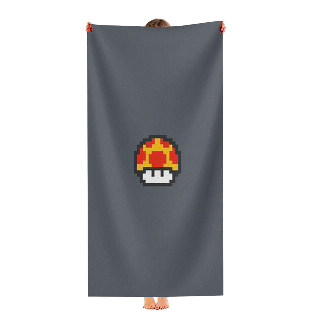 Mushroom Pixel Ultra-Soft Luxury Bathroom Towels
