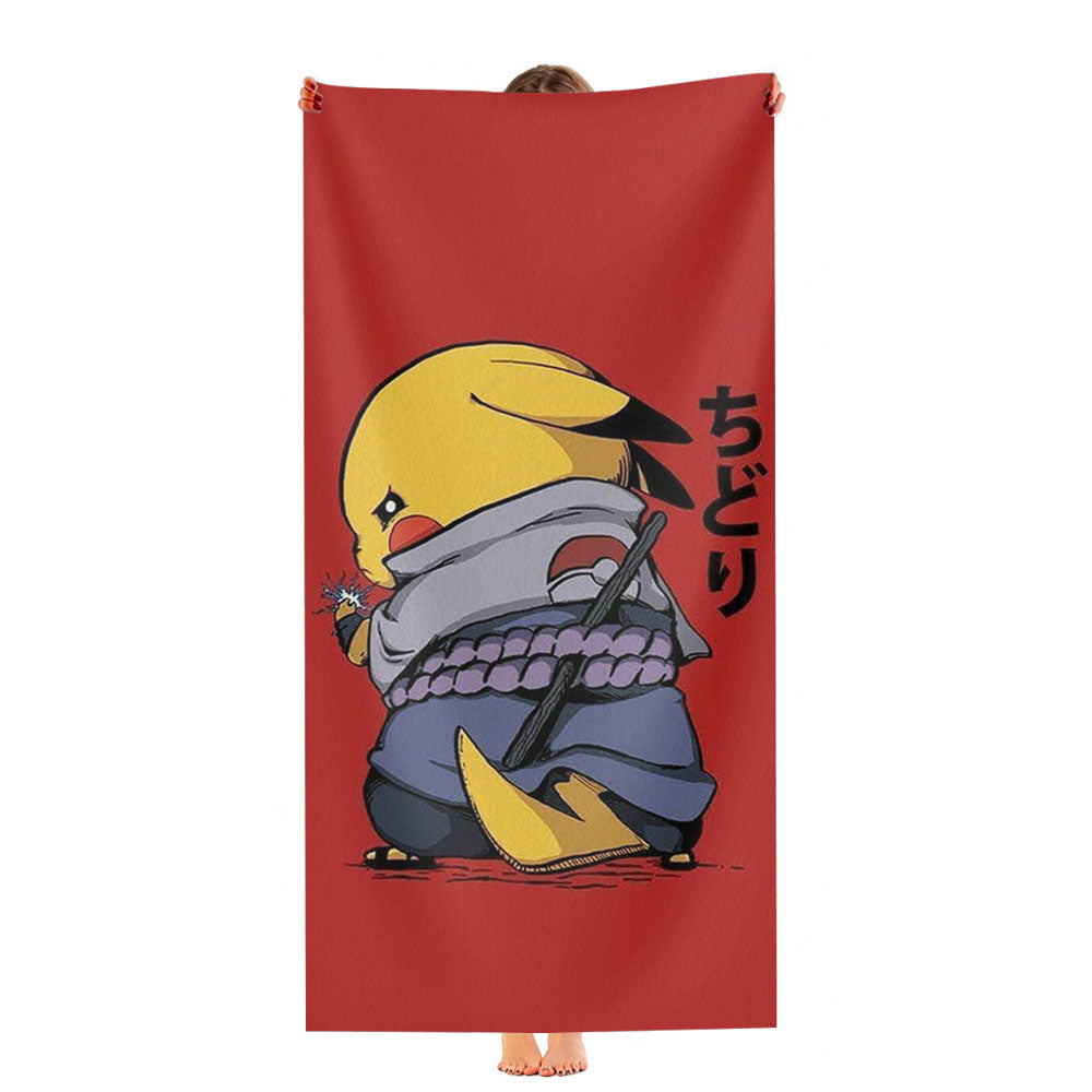 Naruto Pikachu Sasuke Ultra-Soft Luxury Bathroom Towels