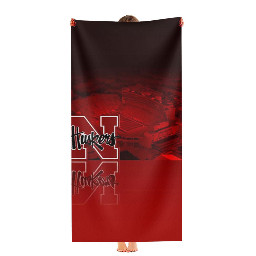 Nebraska Cornhuskers Football Ultra-Soft Luxury Bathroom Towels