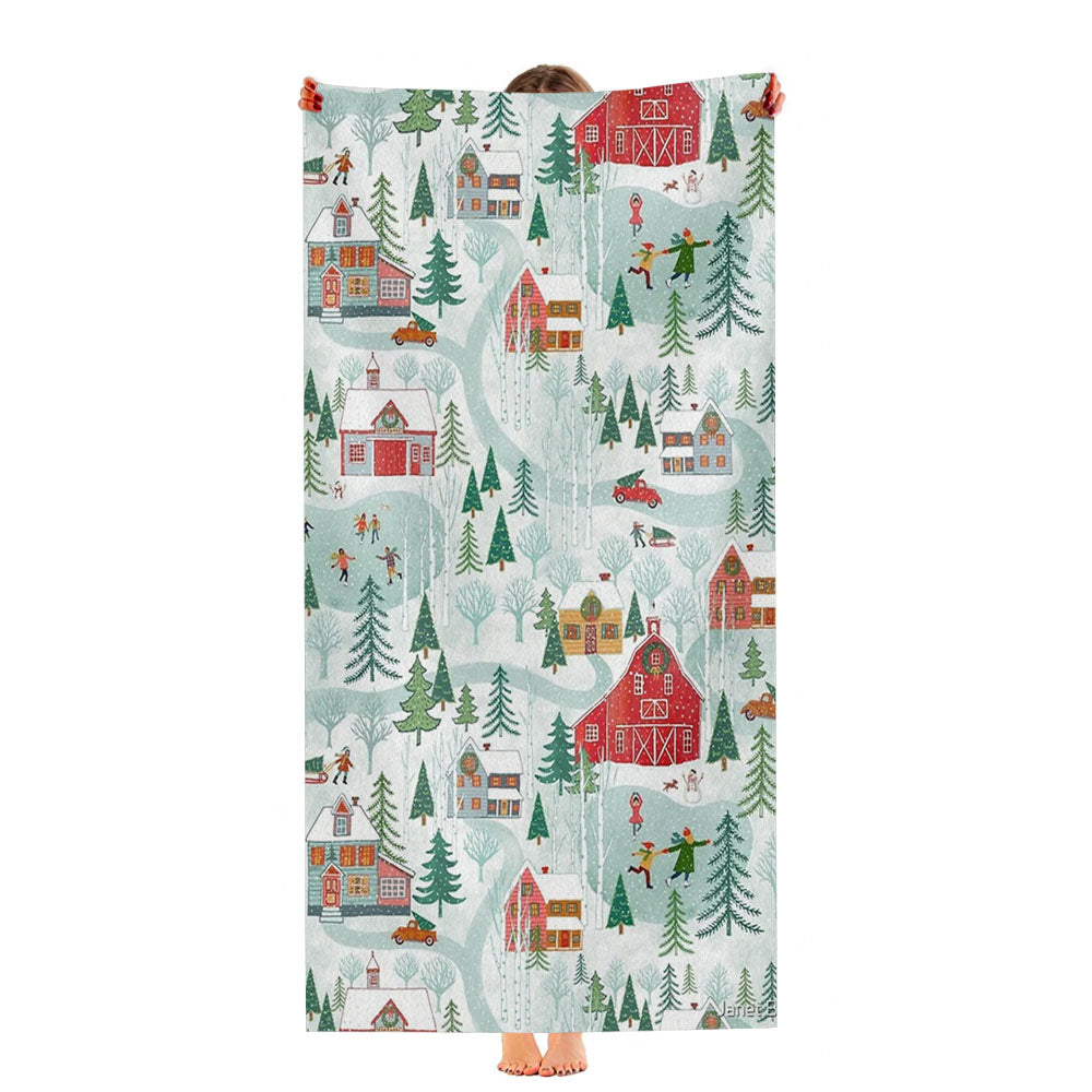New England Christmas Ultra-Soft Luxury Bathroom Towels